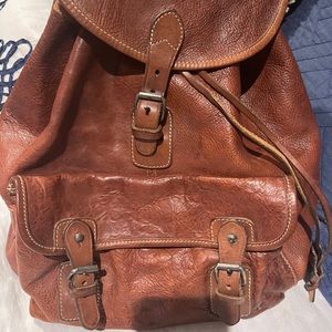 Leather backpack